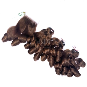 Couleur ondulée super doublement étirée de qualité supérieure à partir de 100% cheveux humains vietnamiens avec prix de gros - Product Image 2