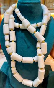 Conjunto de collar de cuentas de estilo vintage, joyería de material principal de cobre - Product Image 2