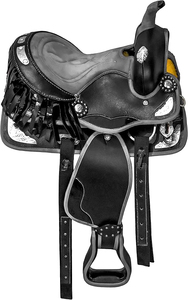 Selle de cheval confortable pour l'équitation et la randonnée avec siège rembourré profond et cuir Western Fit sécurisé - Product Image 2