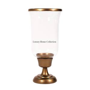 Nouvelle arrivée en métal robuste plaqué or belle pièce maîtresse de table de créateur bougeoir pour la décoration de mariage et de fête de villa - Product Image 4