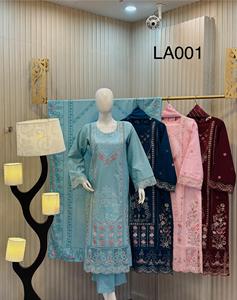 Colección SSumaira elegante bordado Khaddar 3 piezas Plazo Salwar Kameez traje acogedor ropa de invierno para mujer - Product Image 5