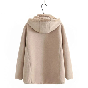 Abrigo de lana Polar para mujer, sudaderas con capucha gruesas y cálidas, prendas de vestir exteriores con cremallera, Tops informales para mediana edad, Otoño Invierno 2025 - Product Image 4