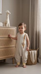 Sac de couchage pour bébé en coton biologique 100% tricoté, respirant, écologique, avec motif animal mignon, fermeture éclair bidirectionnelle, couleur personnalisée, OEM/ODM - Product Image 5