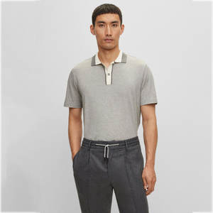 Polo pour homme en coton et polyester personnalisé en gros, coupe ajustée décontractée, nouveau design, polos pour homme avec logo personnalisé - Product Image 4