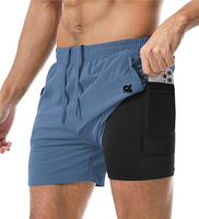 Short de gymnastique pour hommes Linerless & Liner-Short de course à séchage rapide 5 "avec poches zippées Short de sport athlétique de sport