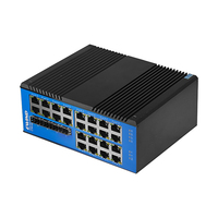 Conmutador de carril DIN industrial PoE gestionado de 28 puertos Gigabit L2 + con conmutador de red IEEE802.3AF/At compatible con red de anillo STP LACP QOS