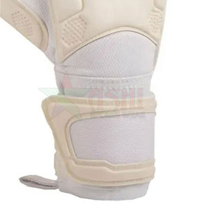 Gants de gardien de but de football en cuir professionnel avec paume en latex, sangle de poignet, adhérence antidérapante, coupe-vent, haute performance, utilisation en extérieur - Product Image 2