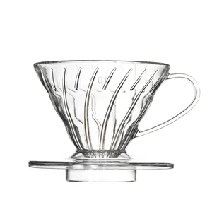 Ecocoffee 2/4 ly chịu nhiệt nhựa cà phê nhỏ giọt percolator cho barista Cà phê Pha Cà Phê Cốc cà phê V01