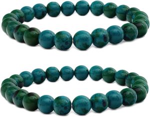 Pulsera de crisocola de piedras preciosas Joyería de ágata hecha a mano para regalo Pulseras de cuentas genuinas de cristales de Amayra Exports - Product Image 6