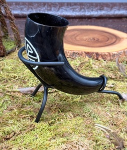 Corne à boire Viking avec support de ceinture en cuir Odin pour les collections d'artisanat naturel de l'Inde à vendre en vrac au prix d'usine - Product Image 2