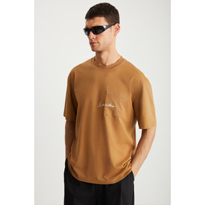 GRIMELANGE เสื้อยืดคอกลมพิมพ์ลายผ้าฝ้าย 100% สำหรับผู้ชายกราวิน - Product Image 5