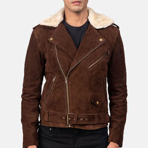Vente directe d'usine de quantité minimale de commande basse sur mesure Veste en cuir pour homme Vêtements de qualité supérieure Zip Up Veste en cuir pour homme - Product Image 4