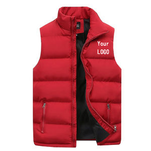 Wholesale Men's Warm Puffer <b>Vest</b> Thick Quilted Sleeveless Jacket Waterproof Winter Outdoor Daily Wear Camping Hiking Clothing - Product Image 1