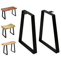 Pied de table réglable en tube de fer noir, style araignée, robuste, pour table de salle à manger, de café, de cuisine ou de salon, design moderne et contemporain