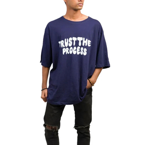 Prix de gros 100% haute qualité T-shirt homme personnalisé coupe ajustée respirant grande taille nouveau design T-shirts unis à impression en relief - Product Image 6