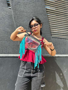 Sac à main transparent à franges en cuir sculpté usiné à la main Nouveau design Sac à main élégant Sacs en cuir multi-usages pour femmes multi-usages - Product Image 6