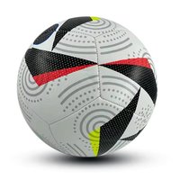 Ballon de football Factory Soccer Max SMX-001, blanc, en cuir PU souple, laminé, hybride, cousu à la machine, tailles 5, 4 et 3, bon prix
