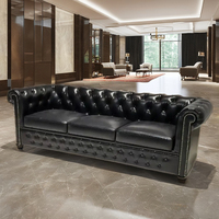 Canapé Chesterfield Aviateur en Cuir PU Rétro Industriel pour Salon, Hôtel et Appartement - Design Durable