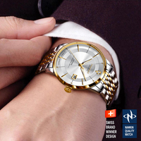 Reloj mecánico clásico para hombre de acero inoxidable 316L, directo de fábrica, minimalista, ultrafino, automático, luminoso, japonés.