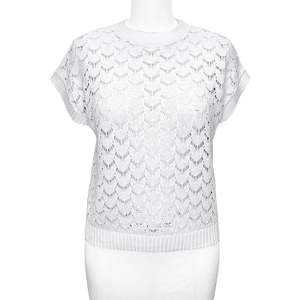 SS24 Jersey de algodón fino personalizado para mujer Patrón floral Estampado floral Manga corta Hombro caído Suéter de punto Logotipo frontal - Product Image 1