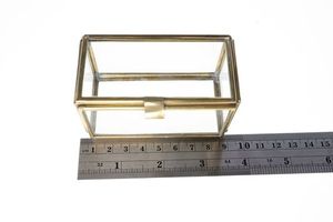 Luxury Gold Brass Glass Jewelry <b>Box</b> Decorative <b>Keepsake</b> Display Organizer Transparent Makeup Case Glass <b>Box</b> for Home Decor <b>Box</b> - Product Image 6