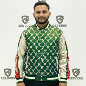 <b>Top</b> Trending Vintage <b>Leather</b> Sleeve Letterman Jacket for Men Custom Wool Embroidery Logo <b>High</b> Street Winter Jacket - Product Image 1
