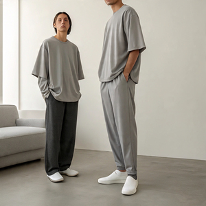 Ropa deportiva para hombre, camisetas holgadas, chándal con hombros caídos, chándal transpirable a prueba de viento para correr, camisetas Cargo para niños, pantalones de chándal - Product Image 1