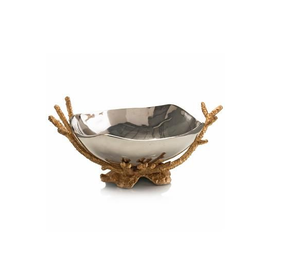 High Quality <b>Decorative</b> Brass Bowl Stand with & Leaf Designed for Home and Restaurants <b>Decoration</b> Uses - Product Image 6