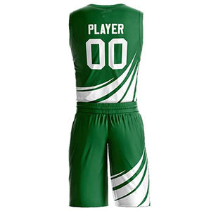 Nouveau modèle d'uniformes de basket-ball unisexes imprimés par sublimation personnalisés, maillot de basket-ball en polyester respirant, vêtements de basket-ball - Product Image 3
