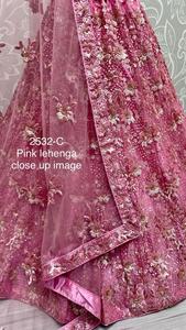 Style traditionnel superbe paillettes florales broderie Designer Lehenga Choli Ensemble élégant Net tissu pour les fêtes de mariage - Product Image 5