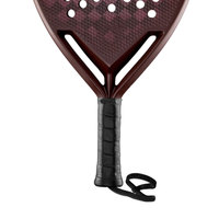Ensemble de raquettes à pagaie en carbone avec logo personnalisé Raquettes à pagaie en forme de larme Équilibre dans le temps Cadre en aluminium Filet en fibre Conceptions de raquettes EVA personnalisées