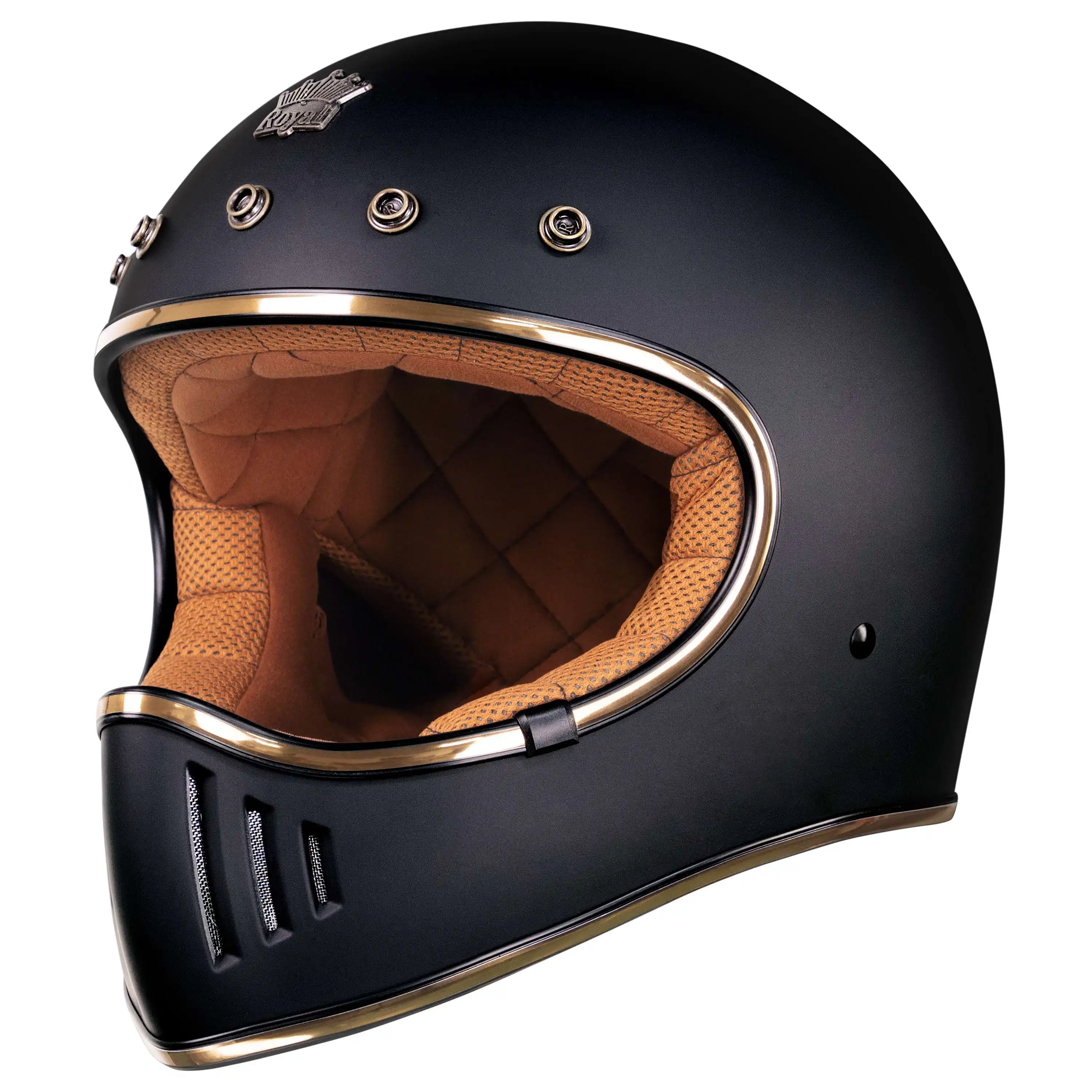 隠しバイザー付きベストセラーヴィンテージフルフェイスクラシックデザインヘルメット高品質の高度なABSロイヤルM141 OEM顧客向け