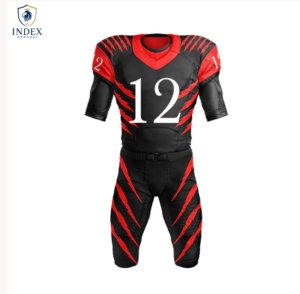 Ensemble de maillot et pantalon de football américain personnalisé Index Apparel, col en V, manches courtes, polyester respirant, taille adulte pour homme - Product Image 1