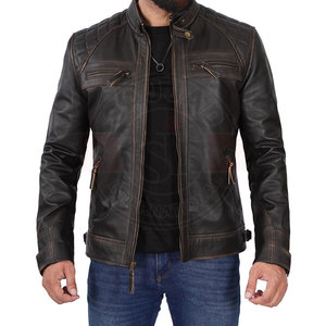 Custom Made Genuine <b>Leather</b> <b>Jacket</b> for <b>Men</b> <b>Leather</b> <b>Jackets</b> in Low Price - Product Image 1