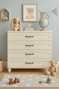 Commode de rangement Arion Kids Alin - Design moderne en MDF - Pieds en bois - Commode à tiroirs spacieuse pour adolescents et adultes - Product Image 1