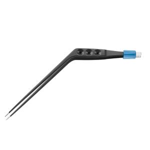 Pinces bipolaires courbées à baïonnette électriques en acier inoxydable noir antiadhésif, ensemble d'instruments chirurgicaux certifiés CE pour la chirurgie - Product Image 1