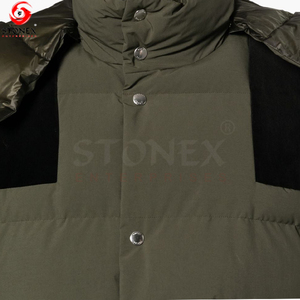 แจ็กเก็ตขนเป็ดสำหรับผู้ชาย, แจ็กเก็ตขนเป็ดมีฮู้ดให้ความอบอุ่นกันลมมีซิป - Product Image 4