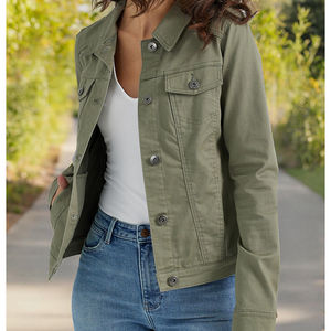 Custom 2024 Fall Winter Fashion High Quality Women's <b>Denim</b> <b>Jacket</b> <b>Long</b> Sleeves Comfortable and Breathable <b>Jacket</b> Women - Product Image 5
