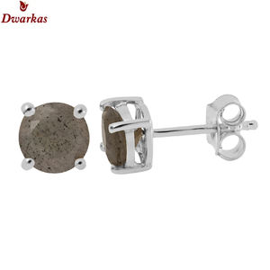 Última colección, pendientes de piedras preciosas de alta calidad, plata de ley 925, topacio azul, pendientes de tuerca, para bodas y fiestas - Product Image 5