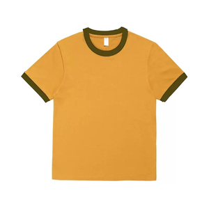 Vente en gros de t-shirts d'été 100% coton pour hommes personnalisés manches de sonnerie surdimensionnées anti-rides tricotés logo de votre propre marque Service OEM - Product Image 2