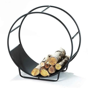 Garden Decorative Indoor <b>Log</b> Rack Heavy Duty Black Color <b>Log</b> Rack Perfect for Home Outdoor Decorative <b>Log</b> <b>Holder</b> - Product Image 4