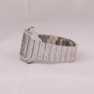 New Luxury Analog Hip Hop Style <b>Watches</b> Fully Handmade Trendy VVS Moissanite Diamond Automatic Movement with Glass Dial Window - Product Image 2