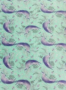 Edredón Kantha indio hecho a mano, colcha de algodón con estampado de animales rojos, colcha de uso doméstico con patrón de cordones - Product Image 4