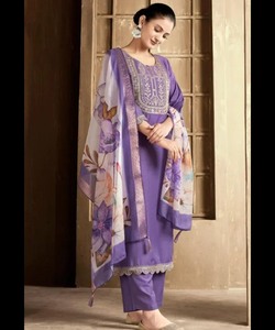 Salwar Kameez de Lino Pakistaní, Vestidos Antiestáticos para Mujer, Trajes Listos para Usar para Niñas, Niños y Damas, Estilo Vintage, Largos hasta el Suelo, para Fiestas - Product Image 6