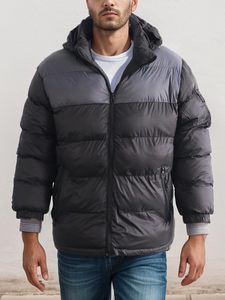 Chaqueta acolchada de invierno para hombre, venta al por mayor de alta calidad, logotipo personalizado impreso, a prueba de viento, impermeable, bolsillos con cierre de cremallera, OEM disponible - Product Image 6