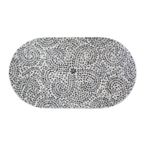 Nouveaux produits : Table basse ovale moderne en nacre, design OEM, personnalisable, fabriquée à la main, mobilier de maison, directement de l'usine du Vietnam - Product Image 4