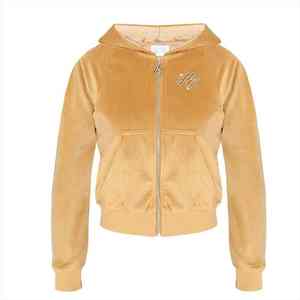 Ensemble de survêtement en velours pour femmes, personnalisé avec un logo brodé en strass, streetwear, respirant, écologique, de haute qualité - Product Image 1