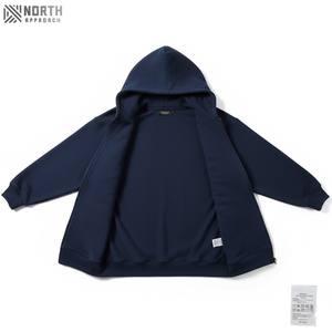 Hip Hop sudaderas con capucha hombres en blanco personalizado color 100% algodón hombres Sudadera con capucha Streetwear de gran tamaño algodón pesado sudaderas con capucha Reversible - Product Image 6