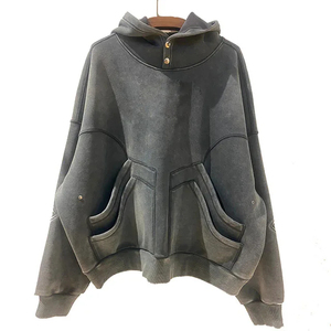 เสื้อสวมหัวมีฮู้ดสำหรับผู้ชายเสื้อซักได้สองกระเป๋าเสื้อผ้าแนวสตรีทสำหรับฤดูหนาวเสื้อผ้าลำลองผ้าฝ้าย100% ใช้ได้ทั้งชายและหญิง - Product Image 5