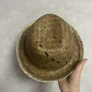 หมวกฟางทรงแคบปีกกว้างทรงฟล็อปปี้ดิสก์สำหรับงานเลี้ยงชายหาดหรืองานแต่งงานดีไซน์งานฝีมือแบบเรียบโลโก้กระดาษตามสั่ง - Product Image 1